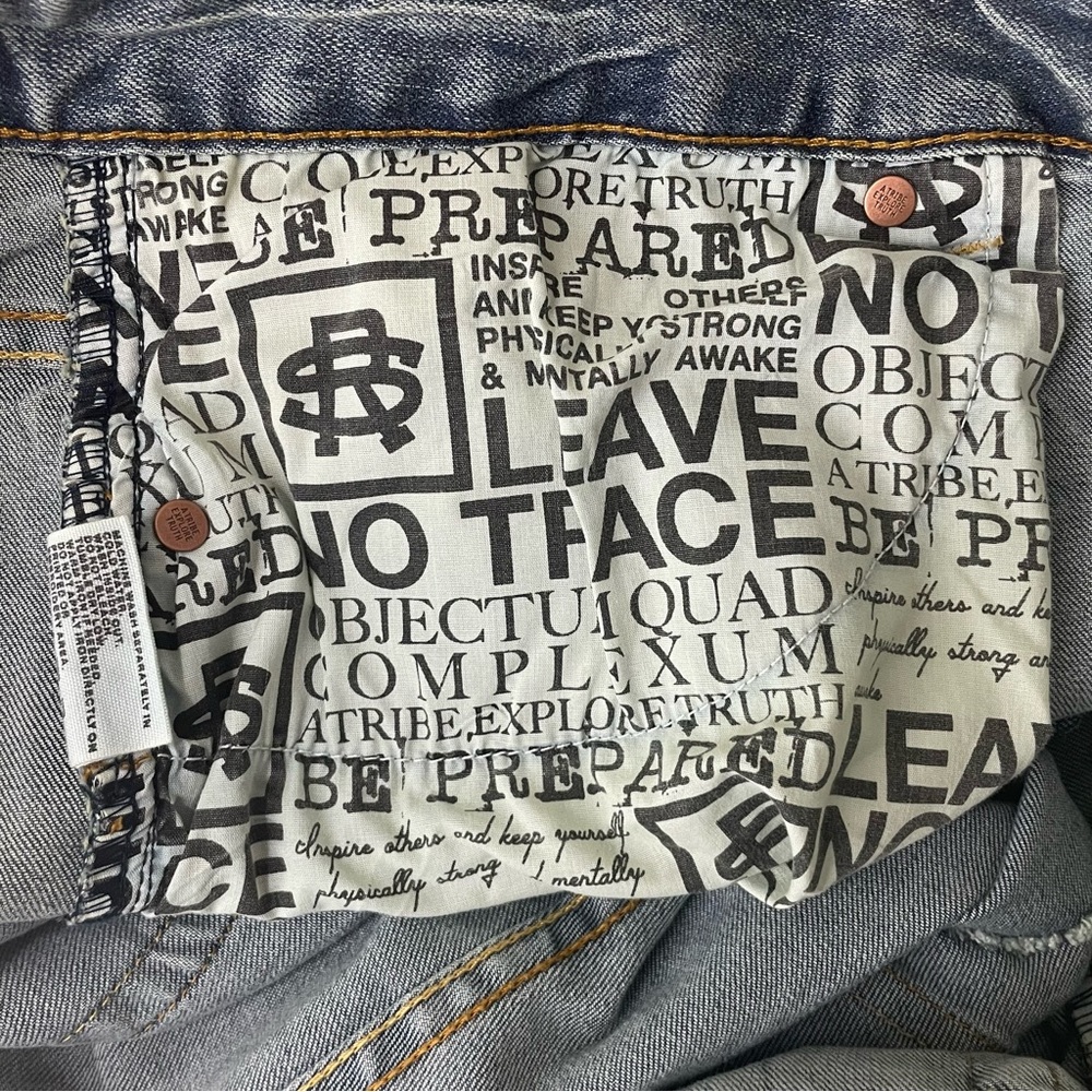 STRIVERS ROW NWT MEN’S SUGAR MAPLE DISTRESSED BLUE DENIM JEANS 40 - Picture 15 of 16